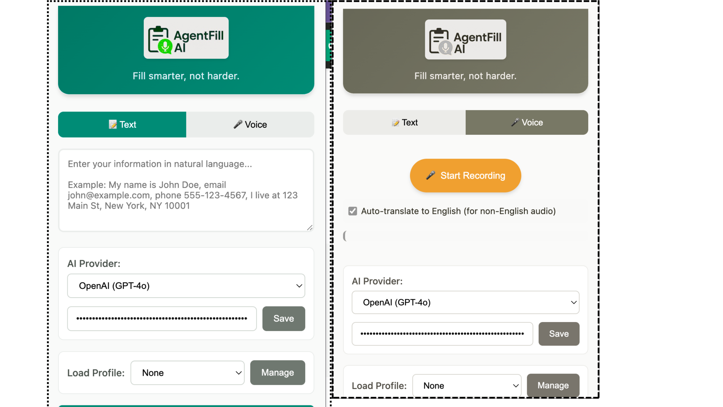 Form filling in action